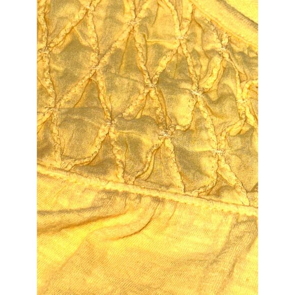 Woolrich L Yellow Organic Cotton Sleeveless Blouse Boho Resort Summer City Chic - Picture 13 of 13